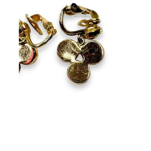 Crown Trifari Gold Tone AB Crystal Faux Pearl Bracelet Clip On Earring Set - Picture 12 of 16